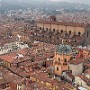 A panorama of the city from the Torre Asinelli, 498 steps above.